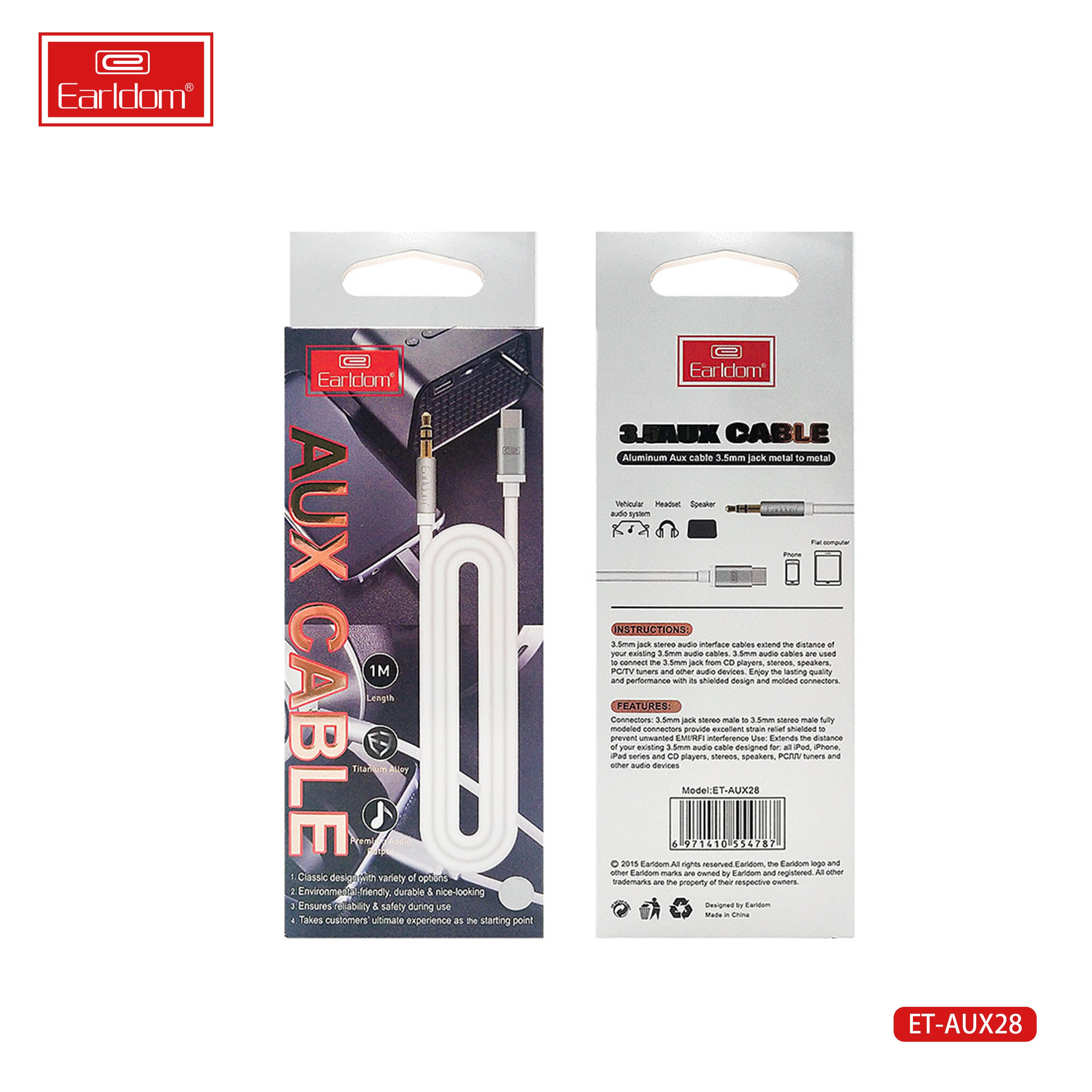 ET-AUX28 100CM Aux cable to type C ET-AUX28 100CM Aux cable to type C